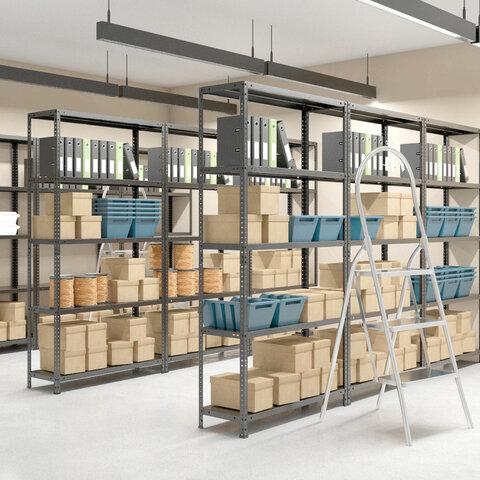 Стеллаж металлический BRABIX "ГРАФИТ MS KD-185/30/70-5", лофт, 1850х700х300 мм, 5 полок, 291267, S240BR123593