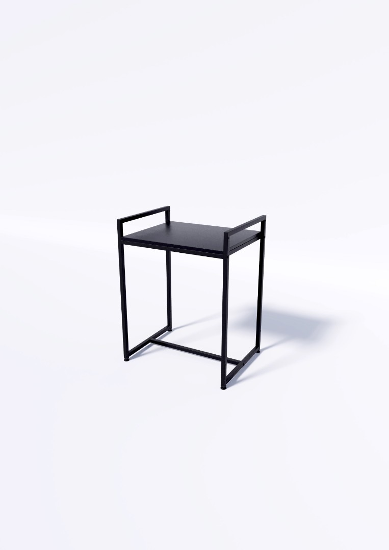 Стол TEVOLO демонстрационный черный-дуб сонома В75Ш60Г45