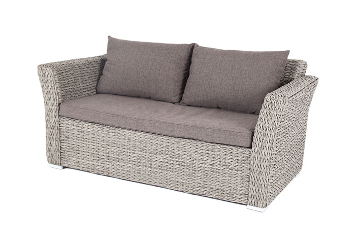 "Капучино" диван из искусственного ротанга (гиацинт) двухместный