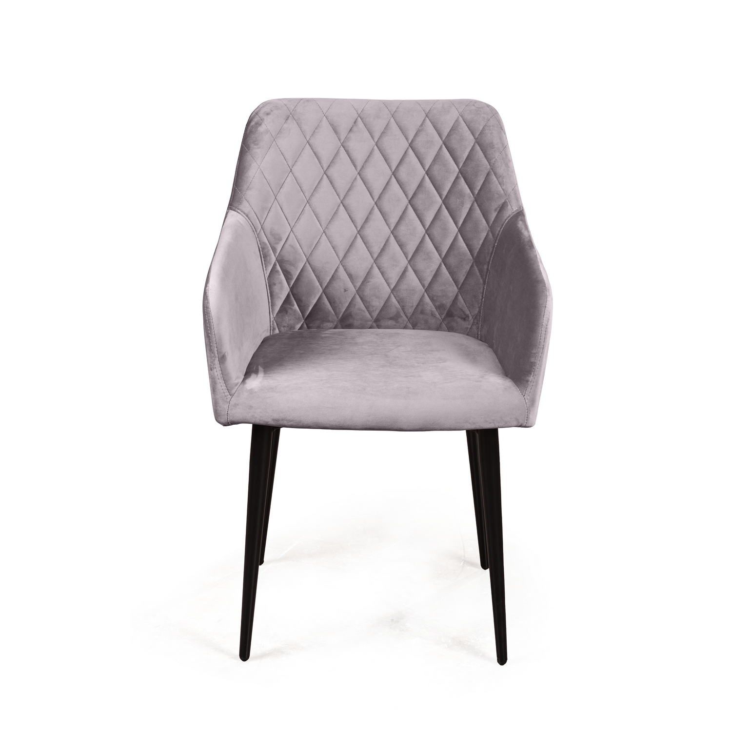 Стул с подлокотниками Роберт, бархат светло-серый 26