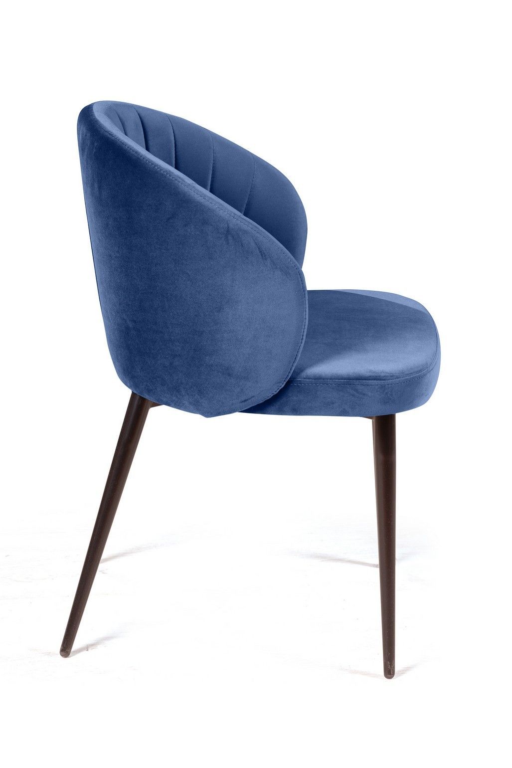 Стул Монблан, бархат синий 29 / черный конус