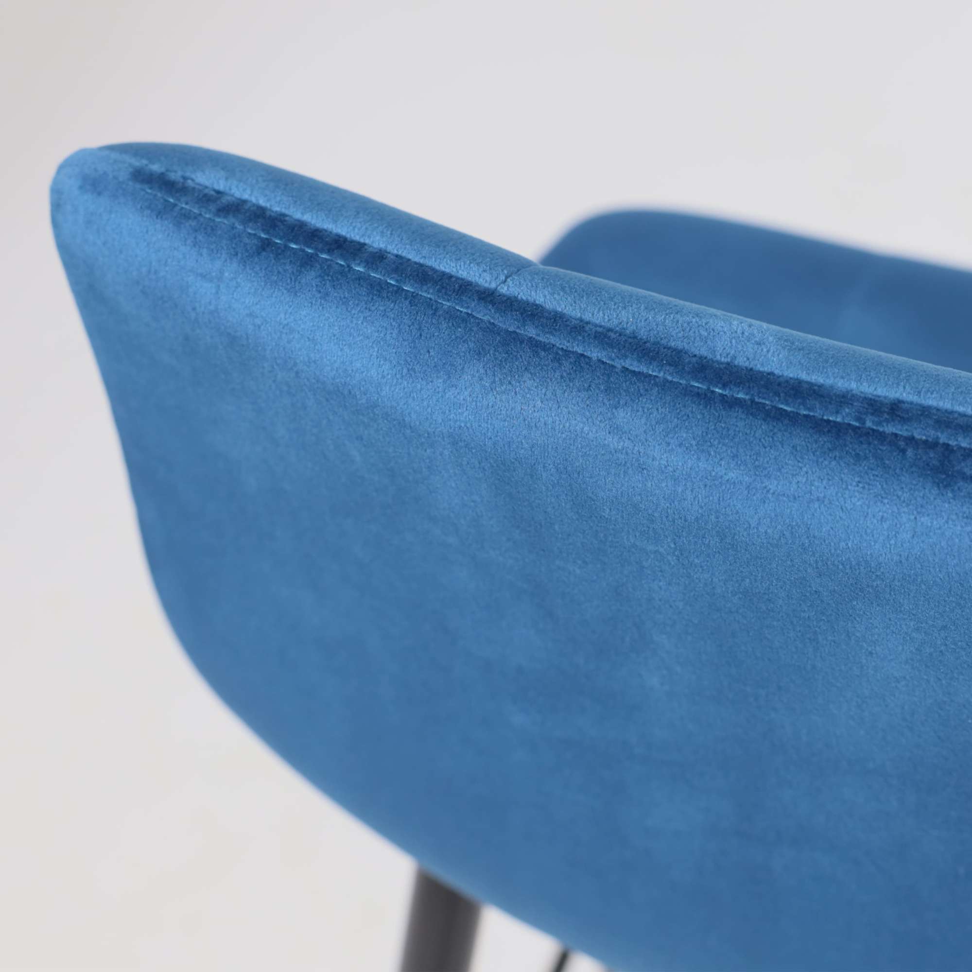 Стул барный Stella, синий, велюр