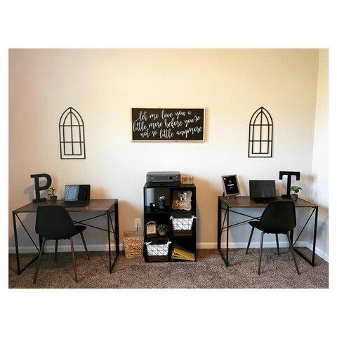 Стол на металлокаркасе BRABIX "LOFT CD-002", 1000х500х750 мм, складной, цвет морёный дуб, 641212