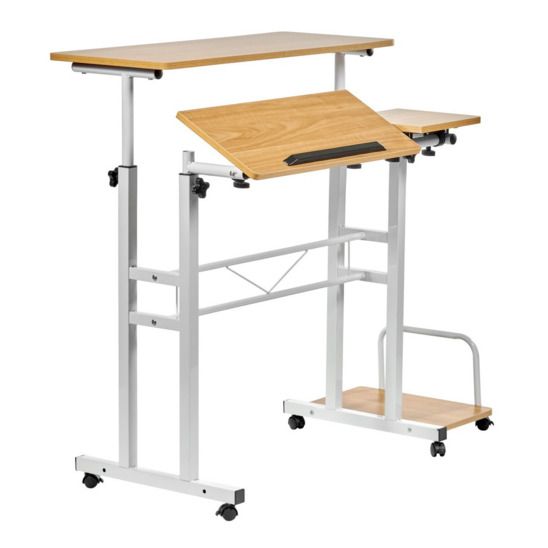 Стол Shuttle, многофункциональный, свтелое дерево/ белый