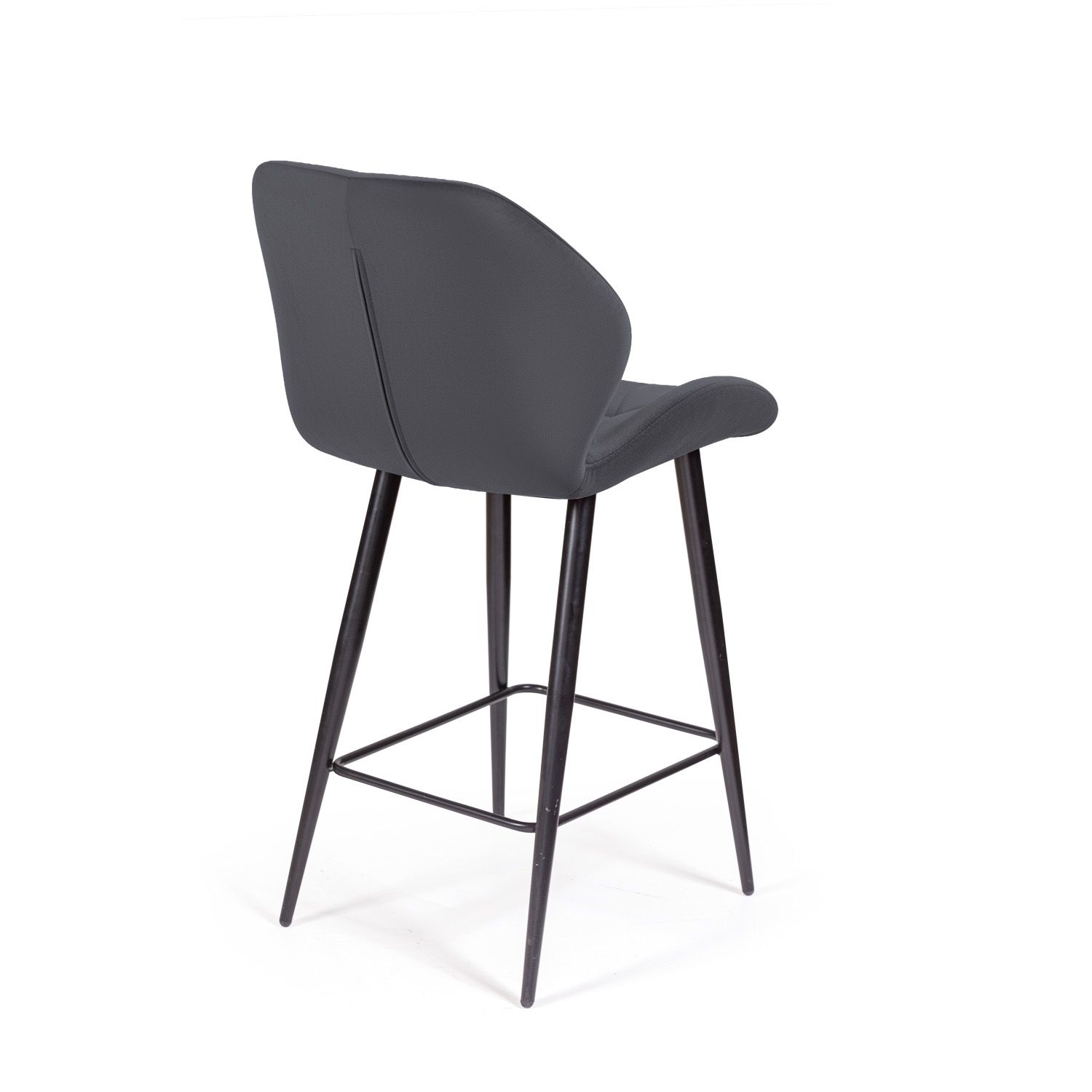 Стул полубарный Кристалл, бархат серый 27