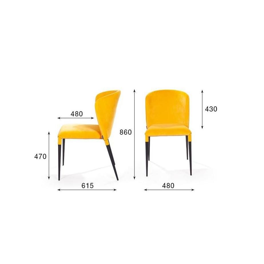 Стул Альберт в шортиках, горчичный