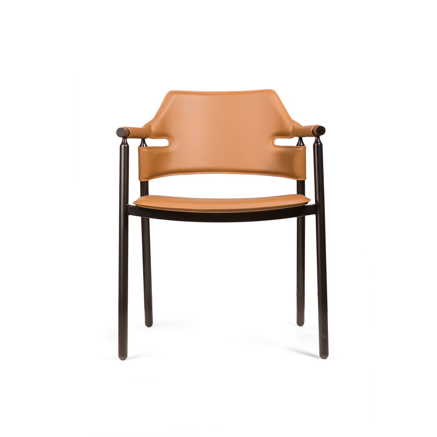 Стул с подлокотниками Сьют, коричневый