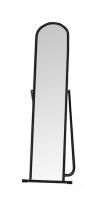 5МSO-01(чёрный муар) Зеркало примерочное напольное, 500Lх1550Hx500Dмм, зеркальное полотно 1500х250мм