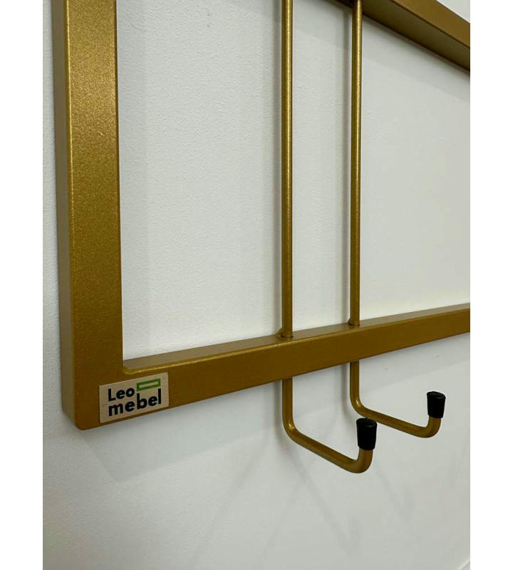 Вешалка настенная металлическая с крючками -60 (золото) цена 1 600 ₽ Вешалка настенная металлическая с крючками -60 (золото)