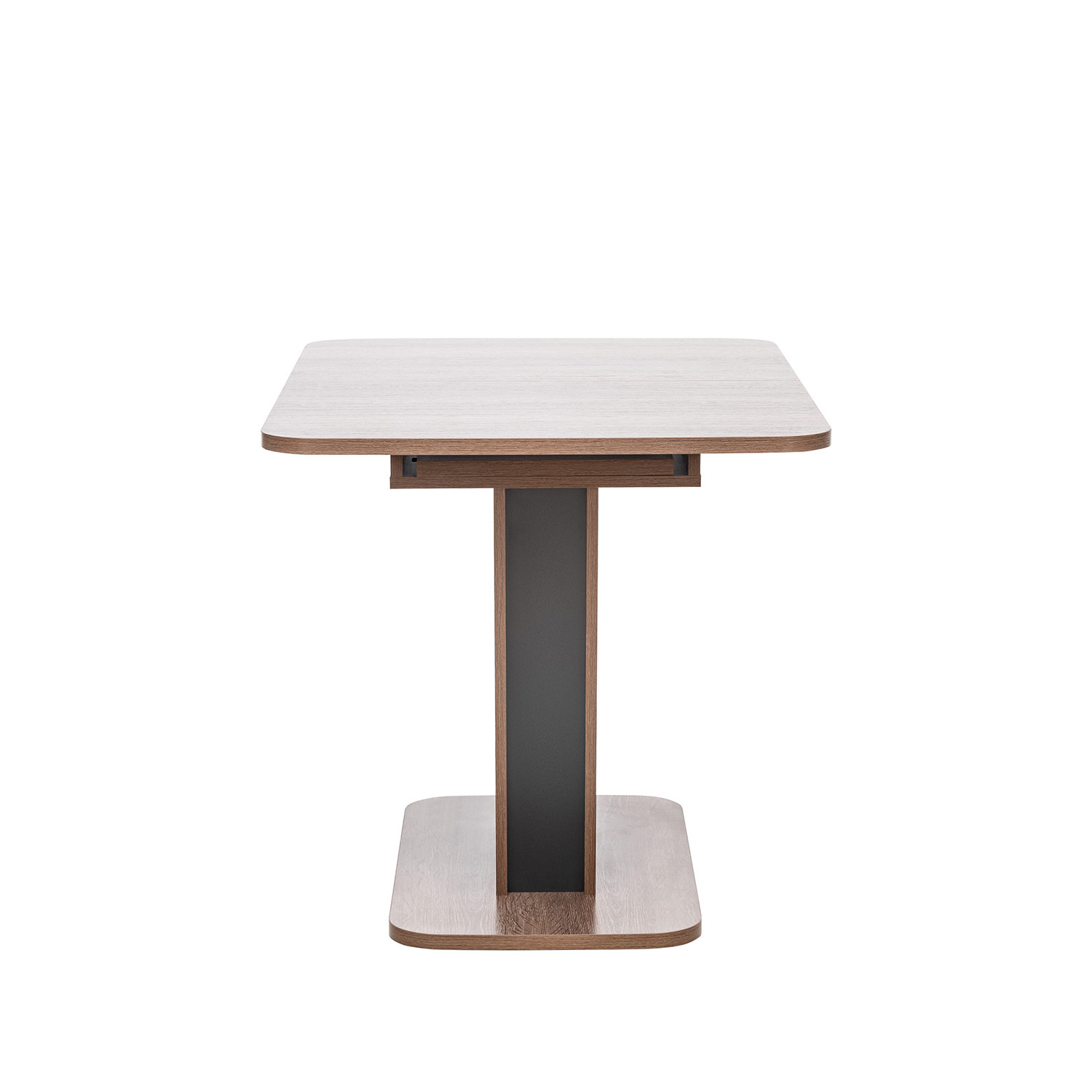 Стол раздвижной 80.528 Leset Бари цвет Дуб сакраменто, компаньон Антрацит