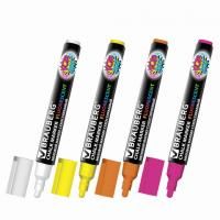 Маркеры меловые BRAUBERG &quot;POP-ART&quot;, НАБОР 4 шт., сухостираемые, для гладких поверхностей, 5 мм, АССОРТИ, 151535