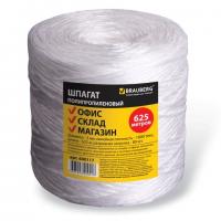 Шпагат полипропиленовый, длина 625 м, диаметр 2 мм, линейная плотность 1600 текс, BRAUBERG, 600117