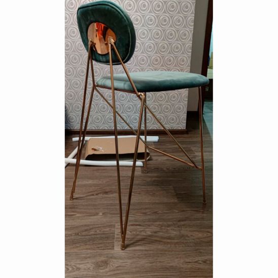 Стул Элис полубарный, мятный, 65 см для кухни