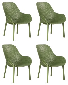 Набор 4 шт Кресло DOBRIN LONZO, зеленый хаки (G-17) c УФ-защитой
