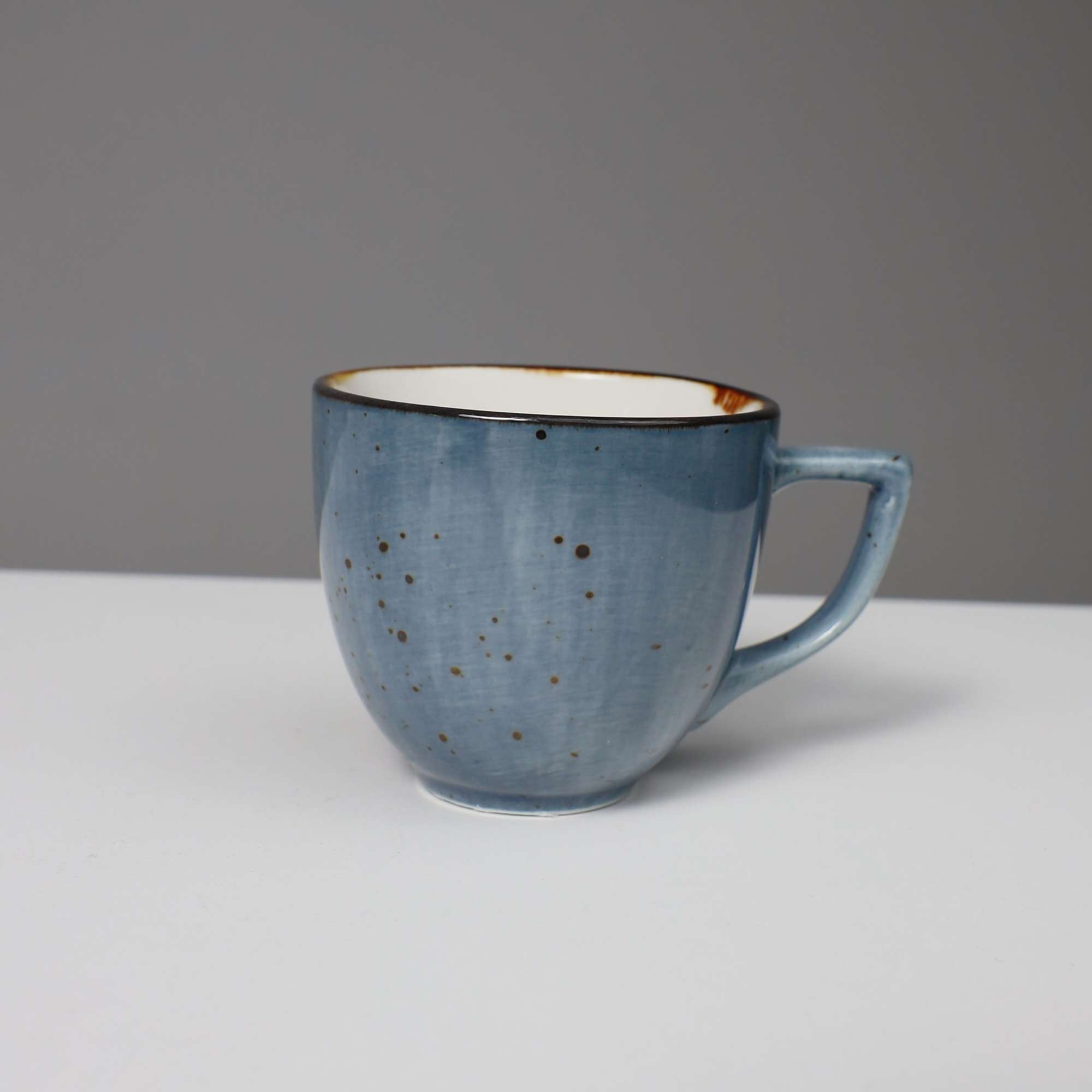 Кофейная чашка с блюдцем VITAL, фарфор, синий, 80мл