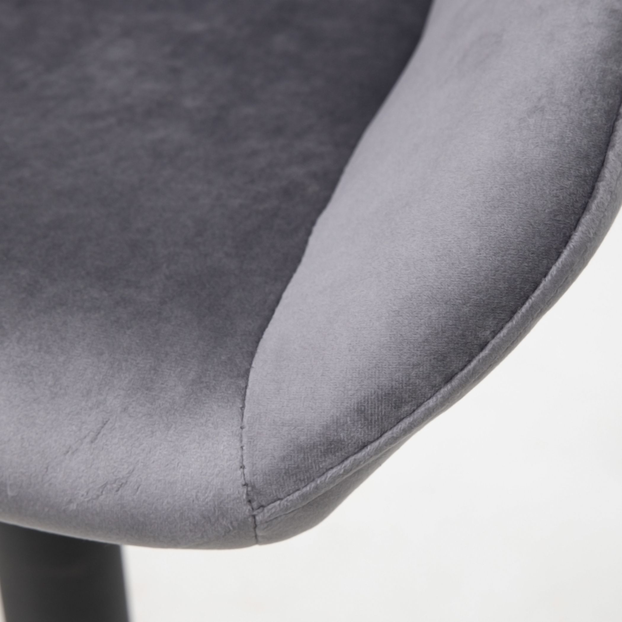 Стул барный Lisbon, темно-серый, велюр