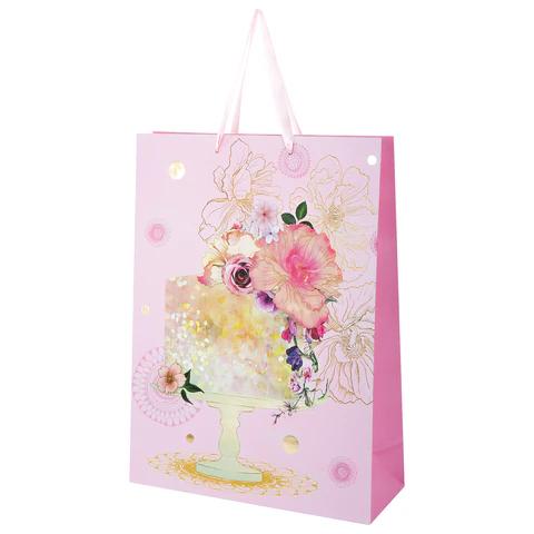 Пакет подарочный (1 штука) 33х13х45 см (XL), "Flower Mix", ассорти, глиттер, фольга, ЗОЛОТАЯ СКАЗКА, 700825