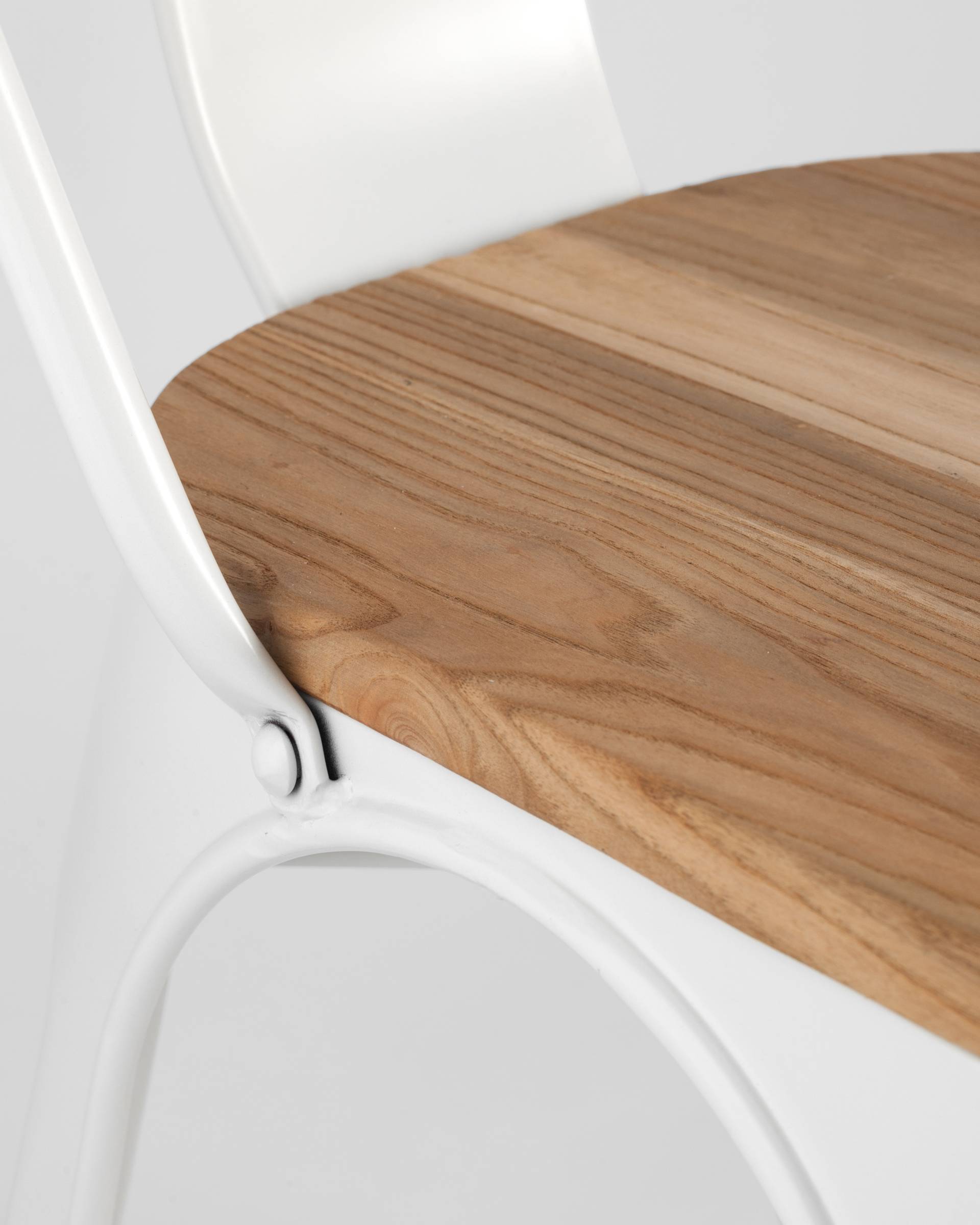 Стул TOLIX WOOD белый глянцевый