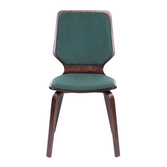 Стул Бертран малахит, каркас орех