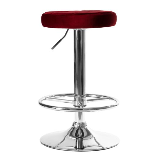 Барный табурет Кавагучи, велюр бордо