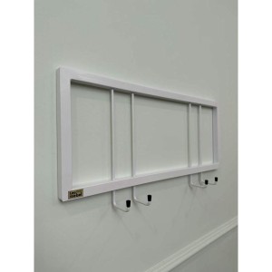 Вешалка настенная металлическая с крючками -60 (белый)