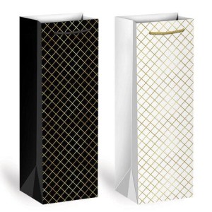 Пакет подарочный под бутылку (1 штука), 13х9x36 см (B), "Leather Bottle Bag", ассорти, ЗОЛОТАЯ СКАЗКА, 700802