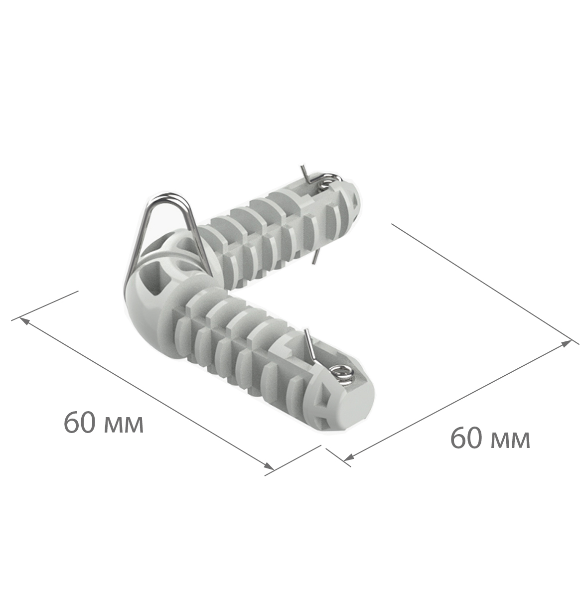 Соединитель пластиковый AIR-L-FIX, цвет серый