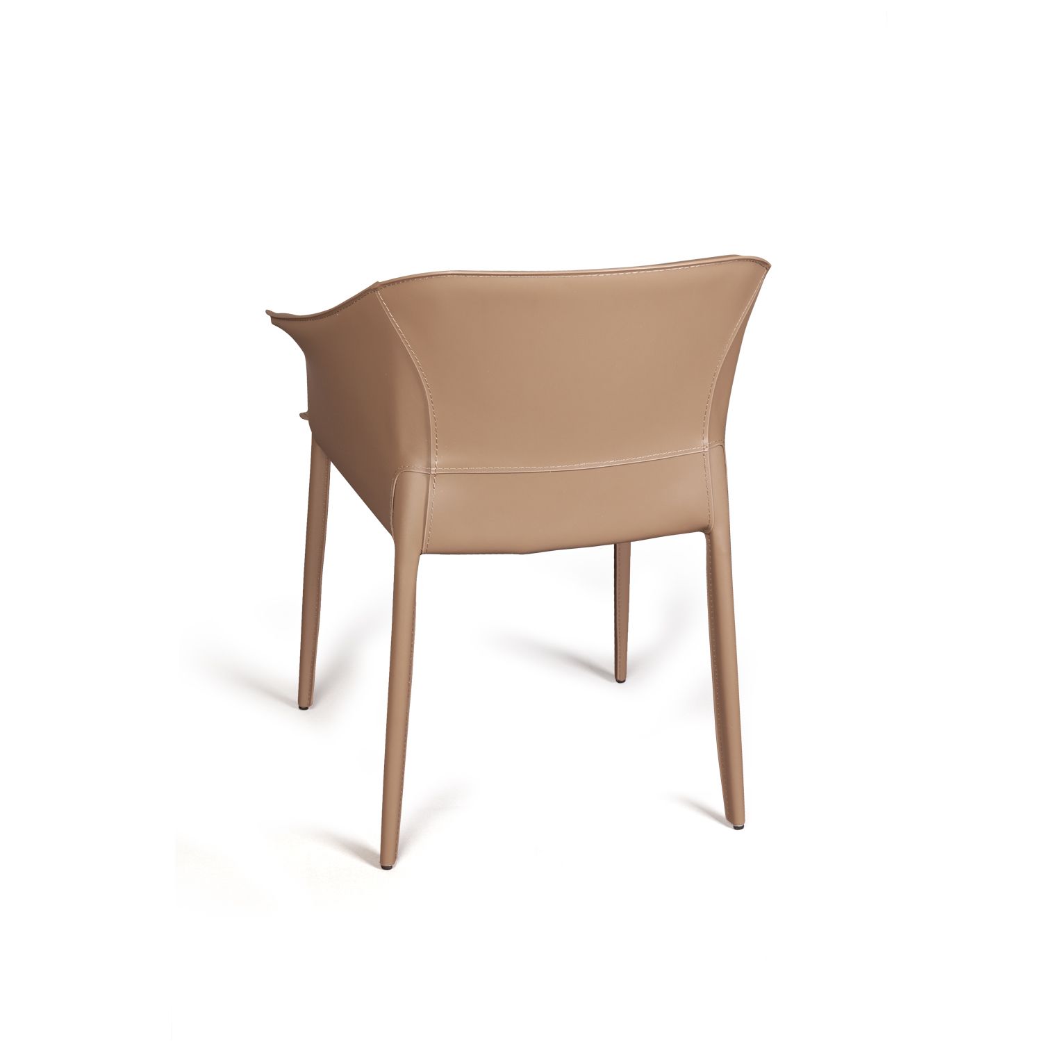 Стул  с подлокотниками Джио, кожа хаки-тауп