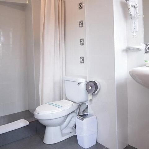 Диспенсер для туалетной бумаги в стандартных рулонах, КРУГЛЫЙ, тонированный серый, ЛАЙМА, 605046