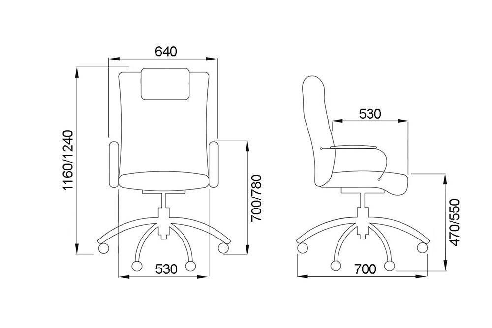Кресло поворотное Teodor, чёрный, экокожа