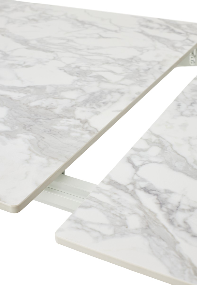 Стол ESMIR 160 MATTE ARABESCATO SOLID CERAMIC/ орех, ®DISAUR