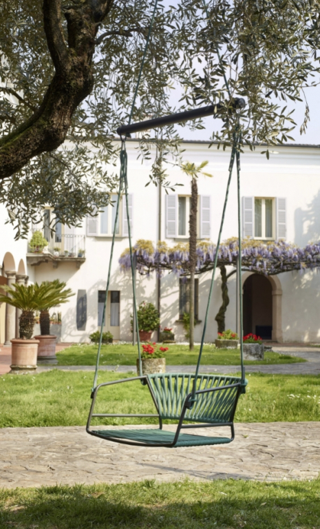 Качели плетеные Lisa Swing антрацит, ментоловый