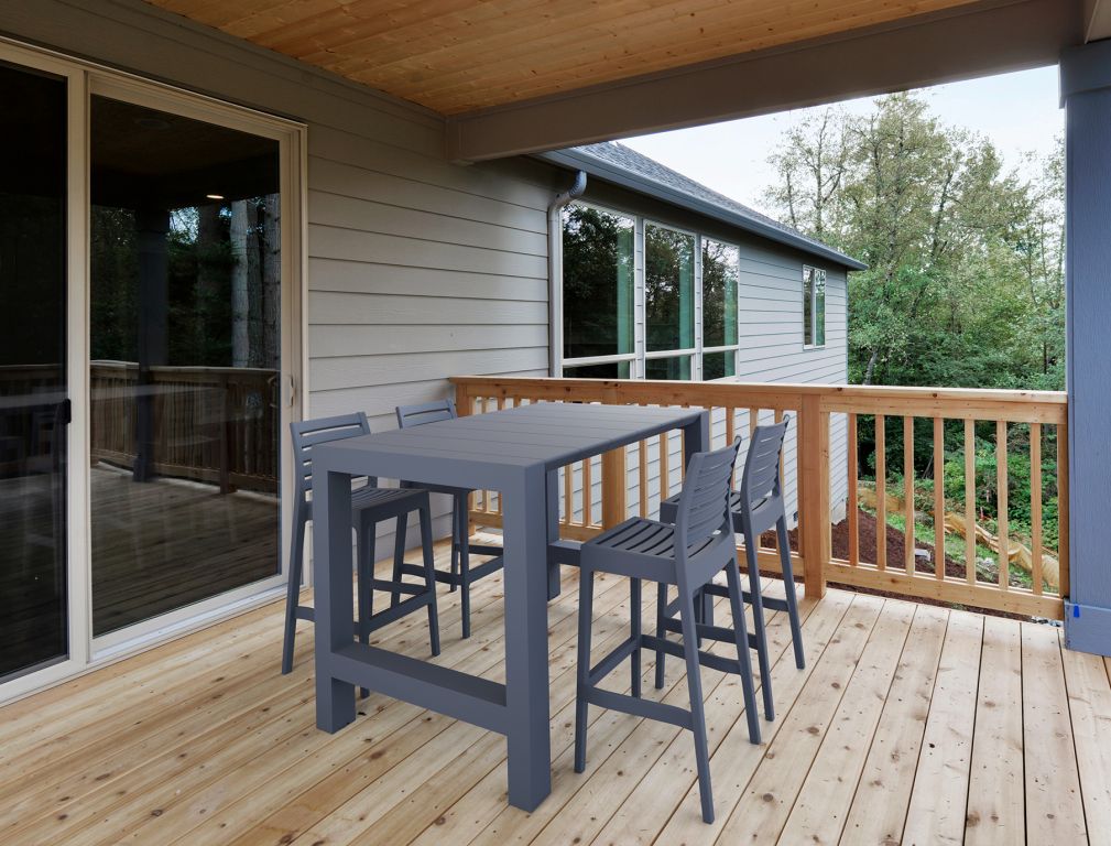 Стул пластиковый барный Ares Bar 75 темно-серый