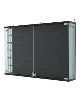 Витрина "АТРИУМ" с регулировочными полками настенная №3-2-РЕГ, Черный