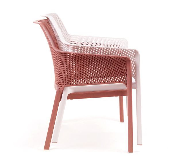 Диван пластиковый Net Bench коралловый