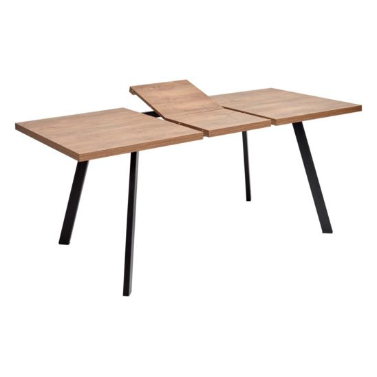 Стол Brick M 140, Дуб Канзас/ черный