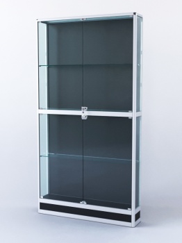 Витрина "ПРЯМОУГОЛЬНАЯ" №4-200-1 (задняя стенка - ДВП), Черный