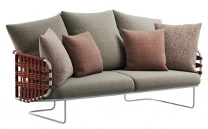 Диван плетеный мягкий Nido белый, 14, 6/10, 1/5, 6/5