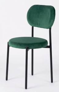 Стул ПАКО H-30 Изумрудный, велюр / черный каркас