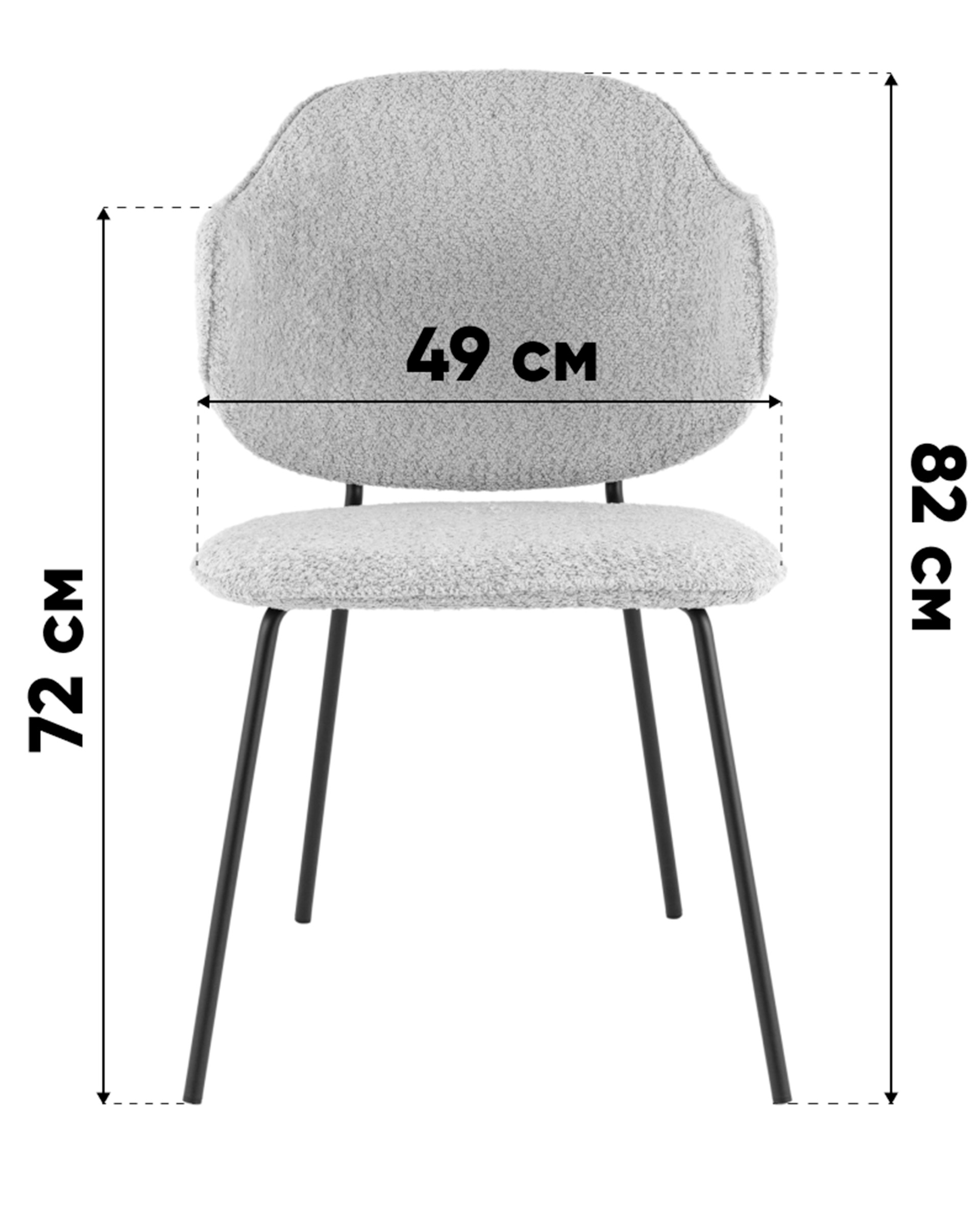 Стул Bellamy букле светло-серый