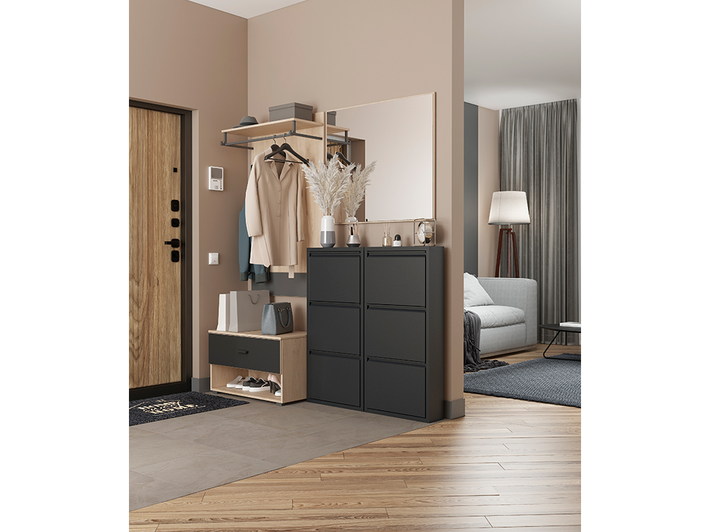 Обувница Практик ОМ-4 белая