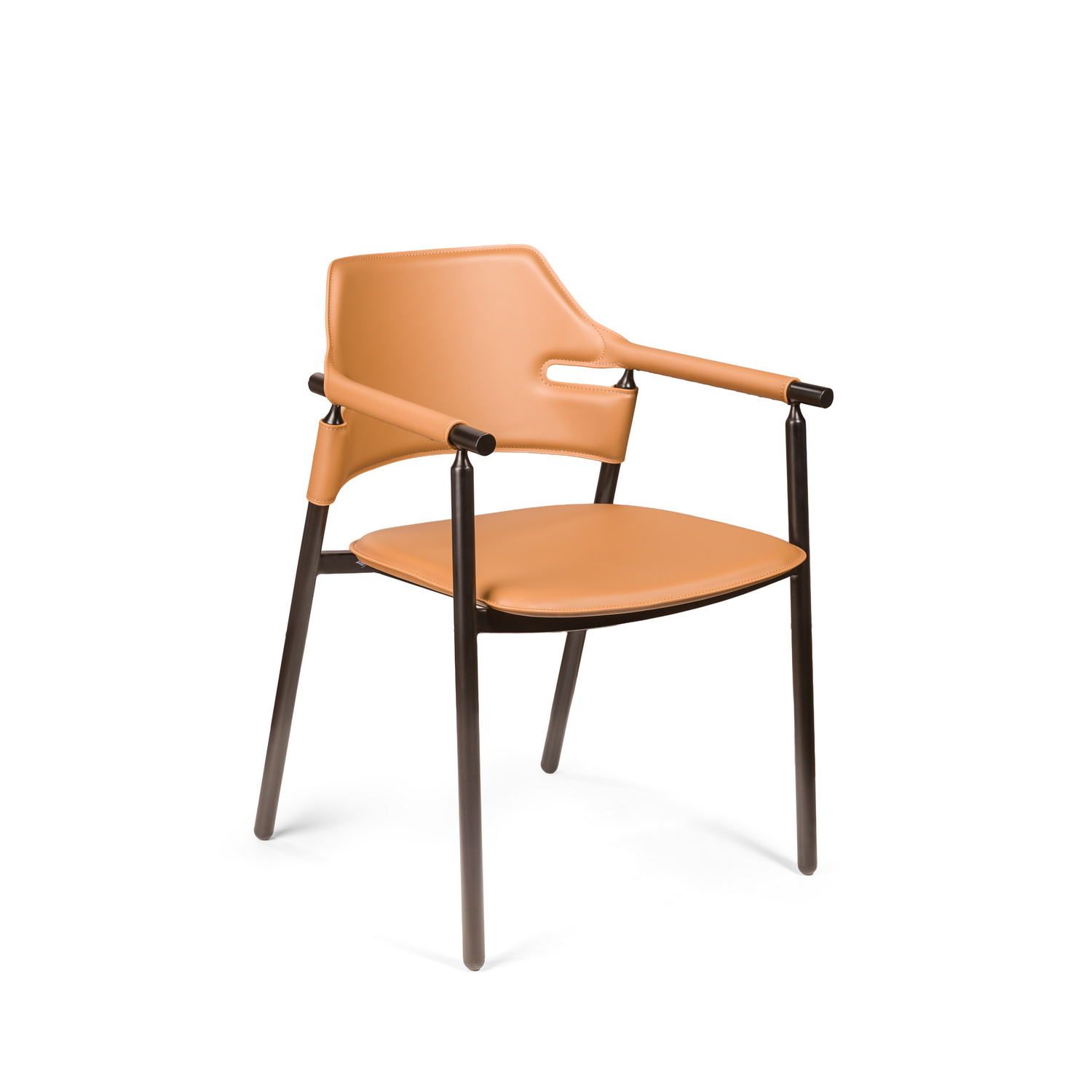 Стул с подлокотниками Сьют, коричневый