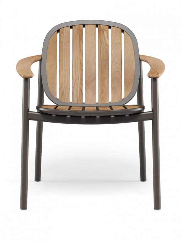 Кресло деревянное Twins коричневый, натуральный