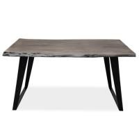 Стол лофт из массива, Готам platinum black, 1,5 метра