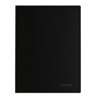 Папка с металлическим скоросшивателем и внутренним карманом BRAUBERG диагональ, черная, до 100 листов, 0,6 мм, 221351