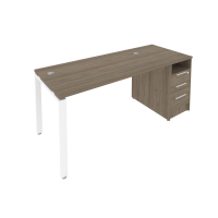 Рабочая станция Metal System Style на металлокаркасе с опорной тумбой БП.РС-СТП-1.3