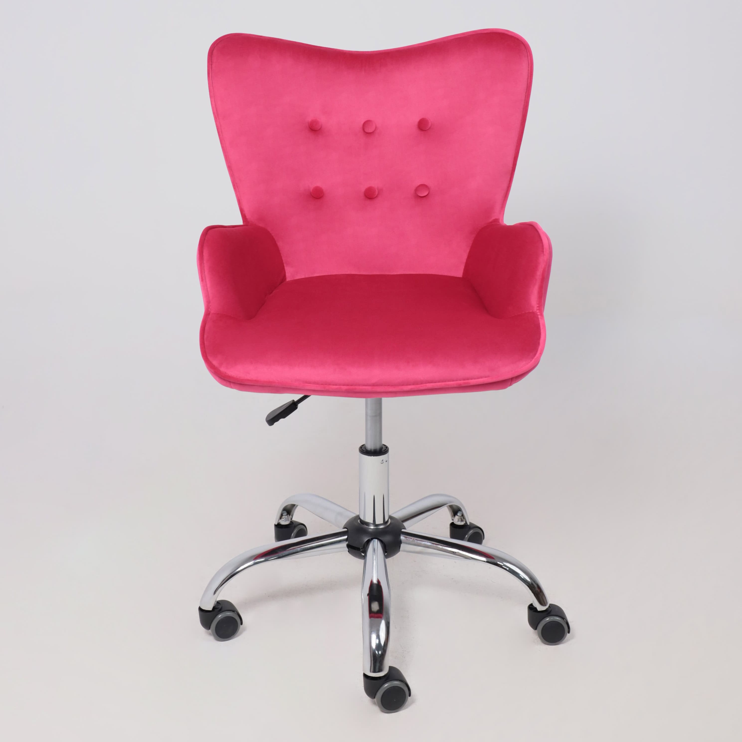 Кресло поворотное Bella, фуксия, велюр