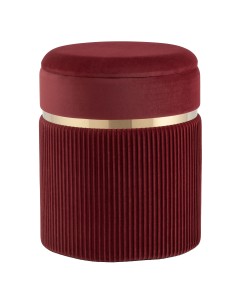 Пуф Миранда с ящиком велюр бордовый