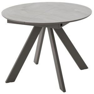 Стол БОНЖУР 100 ОНИКС БЕЖЕВЫЙ, стекло / ЛАТТЕ каркас