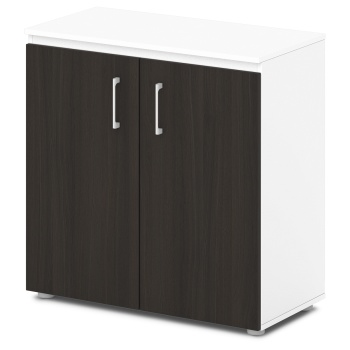 Шкаф для документов низкий S-651 Сентида - Sentida (Восприятие) цвет Дуб Честерфилд и Белый